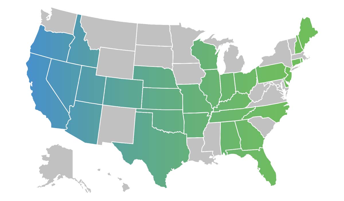 american-shaman-franchise-locations-map United States map showing the American Shaman Franchise store locations