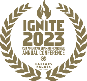 Ignite 2023 logo CBD American Shaman